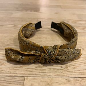Tasha Paisley Knot Headband - Yellow